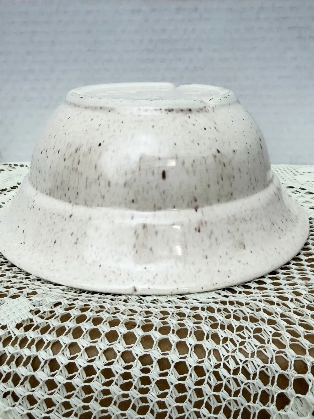 1970’s Doranne of California Pottery Bowl J 31 Pink Cream Speckled Relish Set